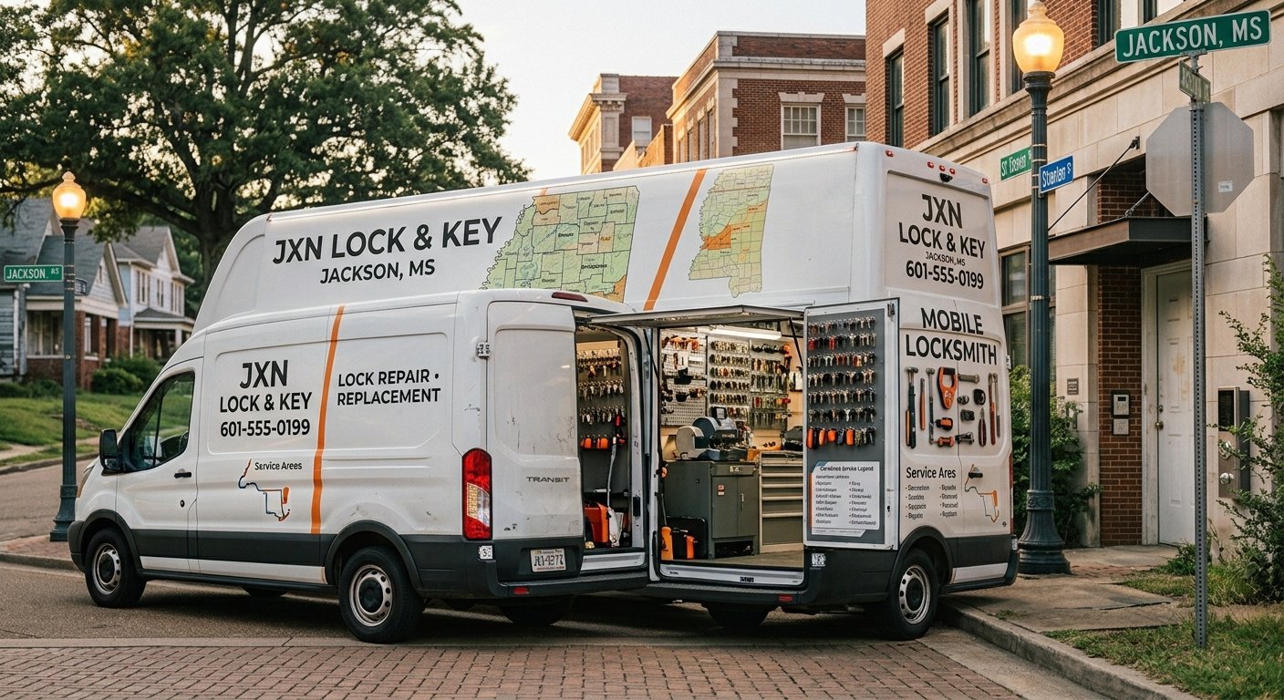 Locksmith Service Areas across Jackson MS Metro